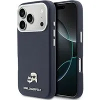 Custodia MagSafe per Apple iPhone 17 Pro Max, Karl Lagerfeld, Saffiano Karl & Choupette Pins, Blu — 3
