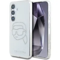 Custodia per Samsung Galaxy S25 S931, Karl Lagerfeld, IML Rhinestones Karl's Head, Trasparente — 3