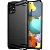 Custodia per Samsung Galaxy A71 A715, OEM, Carbonio, Nera — 3