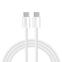 Cavo Dati e Ricarica USB-C - USB-C Lito LD04CC, 60W, 2m, Bianco — 3