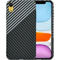 Custodia per Apple iPhone XR, Techsuit, Carbonite FiberShell, Nero Grigio — 3