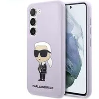Custodia per Samsung Galaxy S23+ S916, Karl Lagerfeld, Silicone Ikonik Karl, Viola — 3