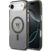 Custodia MagSafe per Apple iPhone 17 Air, Guess, Logo Triangolo Gradiente IML, Nera — 3