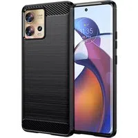 Custodia per Motorola Edge 30 Fusion, Techsuit, Carbonio, Nera — 3