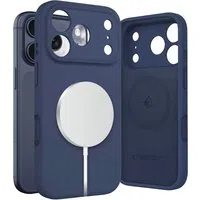 Custodia MagSafe per Apple iPhone 17 Pro, Tech-Protect, Silicone, Blu navy — 3