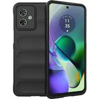 Custodia per Motorola Moto G54, Techsuit, Magic Shield, Nera — 3