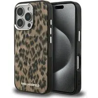 Custodia MagSafe per Apple iPhone 16 Pro Max, Karl Lagerfeld, IML Leopard Pattern, Marrone — 3