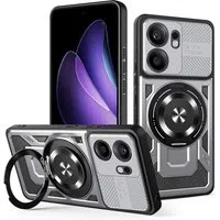 Custodia per Oppo Reno13 FS 5G / Reno13 F 4G / Reno13 F, Techsuit, RuggedCam, Grigio — 3