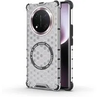 Custodia MagSafe per Honor X9c / Magic7 Lite, Techsuit, HoneyComb Shield, Bianca — 3