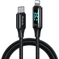 Cavo Dati e Ricarica USB-C - Lightning McDodo CA-1030 Display, 36W, 1.2m, Nero — 3