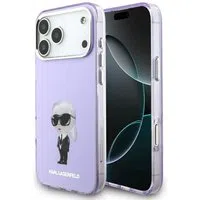 Custodia MagSafe per Apple iPhone 17 Pro Max, Karl Lagerfeld, IML Aquarelle Logo Karl, Viola — 3