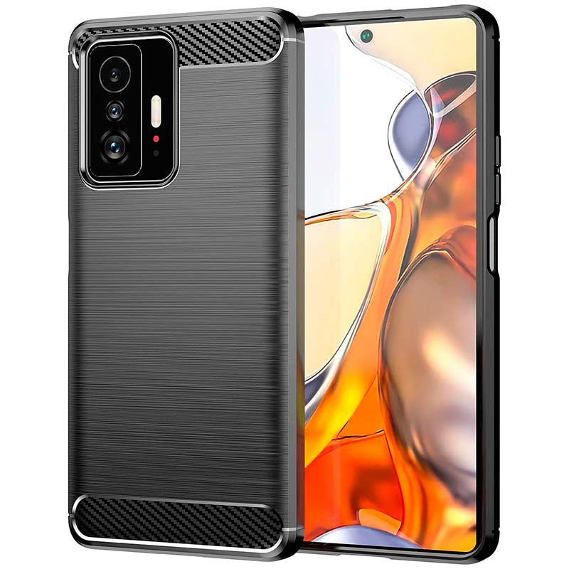 GSMnet Custodia per Xiaomi 11T / 11T Pro, Carbonio, Nera