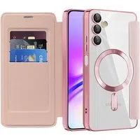 Custodia MagSafe per Samsung Galaxy A05s A057, Techsuit, SmartMag Book, Rosa — 3