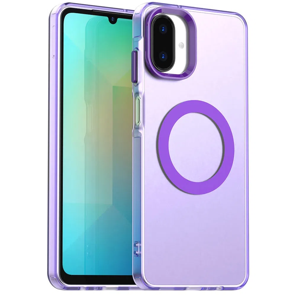 Custodia MagSafe per Samsung Galaxy A07 4G A075, Techsuit, CandyCase, Viola — 2