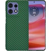 Custodia per Motorola Edge 50 Pro, Techsuit, Carbonite FiberShell, Verde — 3