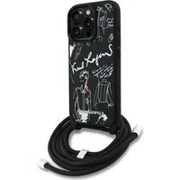 Custodia MagSafe per Apple iPhone 16 Pro, Karl Lagerfeld, Saffiano Crossbody, Nera — 3