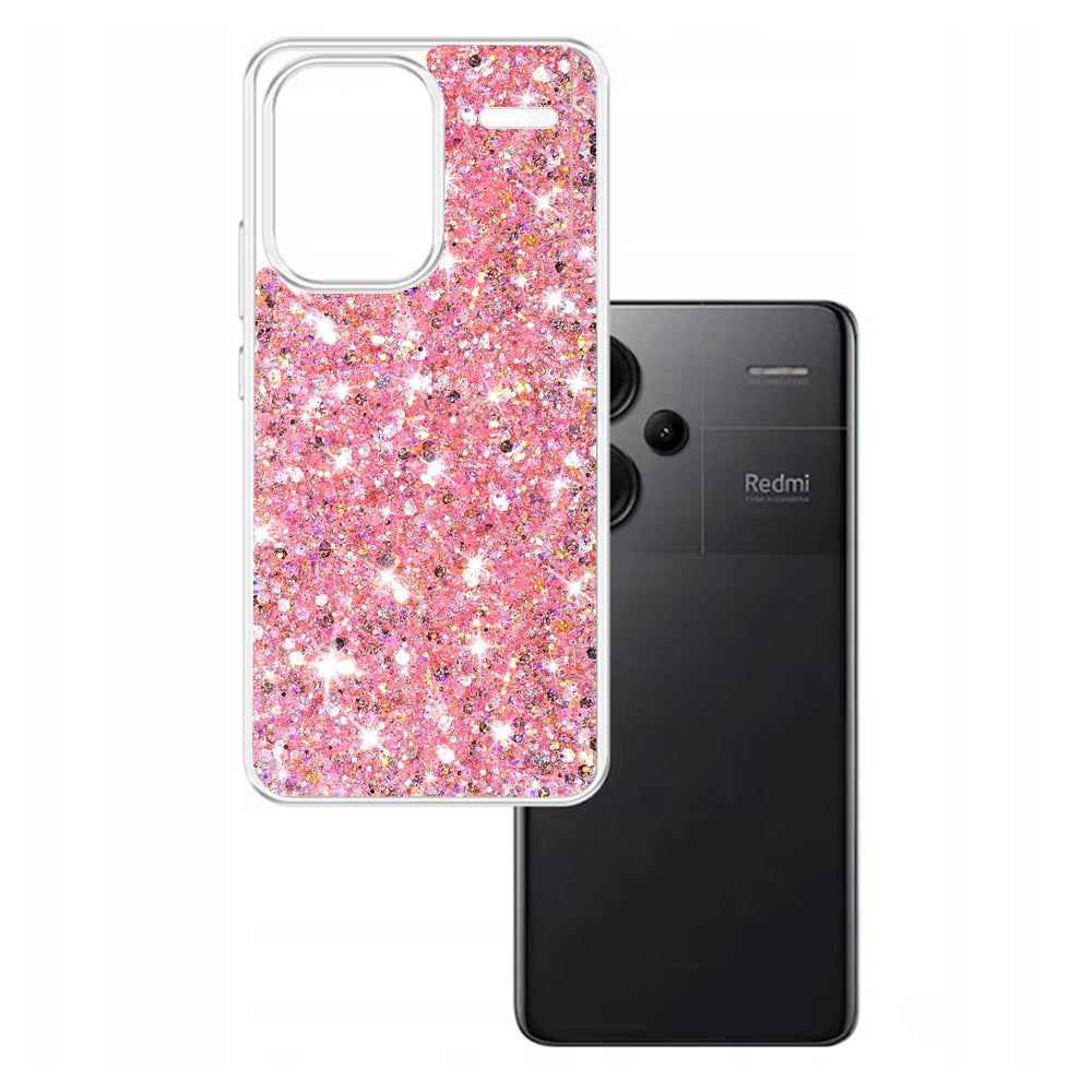Custodia per Xiaomi Redmi Note 13 Pro+, Techsuit, Sparkly Glitter, Rosa