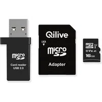 Scheda di memoria microSDHC Qilive, 16Gb, Classe 10, con lettore di schede e adattatore EKMSDM16GHC10QL — 3