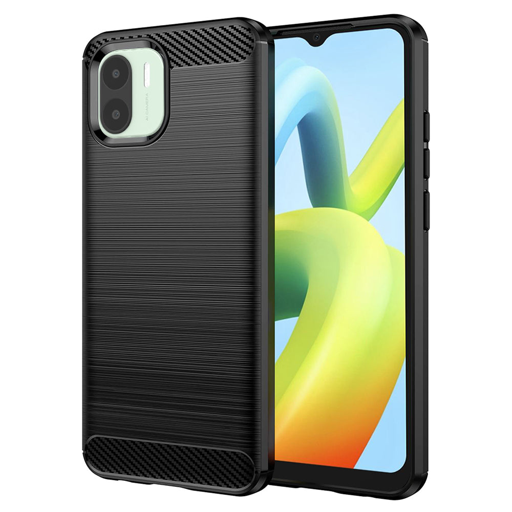 Custodia per Xiaomi Redmi A2 / A1, Techsuit, Carbonio, Nera