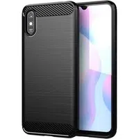 Custodia per Xiaomi Redmi 9AT / 9A, Techsuit, Carbonio, Nera — 3