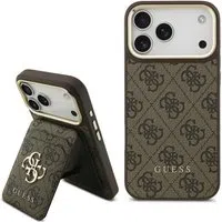Custodia MagSafe per Apple iPhone 17 Pro Max, Guess, Cardslot 4G, Marrone — 3