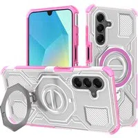 Custodia per Samsung Galaxy A16 5G A166 / A16 4G A165, Techsuit, Carbon Shield Pro, Rosa — 3
