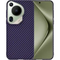 Custodia per Huawei Pura 70 Ultra, Techsuit, Carbonite FiberShell, Viola — 3