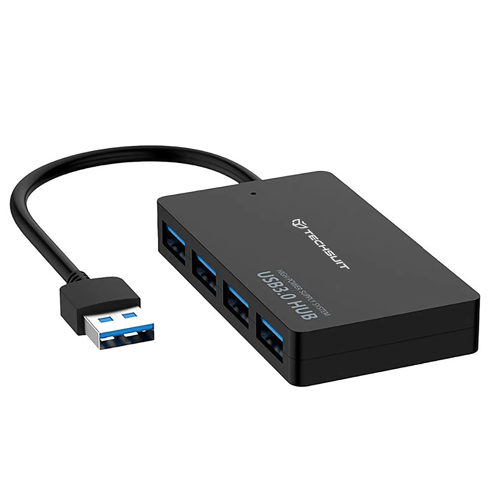 Hub USB Techsuit H15 QuantumNode, 4in1, Nero — 2
