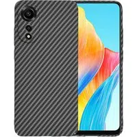 Custodia per Oppo A78 4G, Techsuit, Carbonite FiberShell, Nera — 3