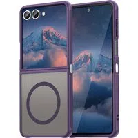 Custodia MagSafe per Samsung Galaxy Z Flip7 F766, Techsuit, HaloFrost II, Viola — 3