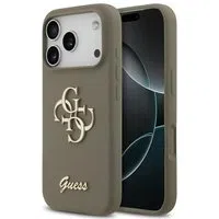 Custodia per Apple iPhone 17 Pro Max, Guess, Big 4G Script, Marrone — 3