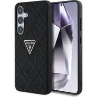 Custodia per Samsung Galaxy S25 S931, Guess, Grained Hot Stamp 4G Triangle, Nera — 3