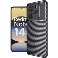 Custodia per Xiaomi Redmi Note 14 5G, Techsuit, CarbonFiber, Nera — 3