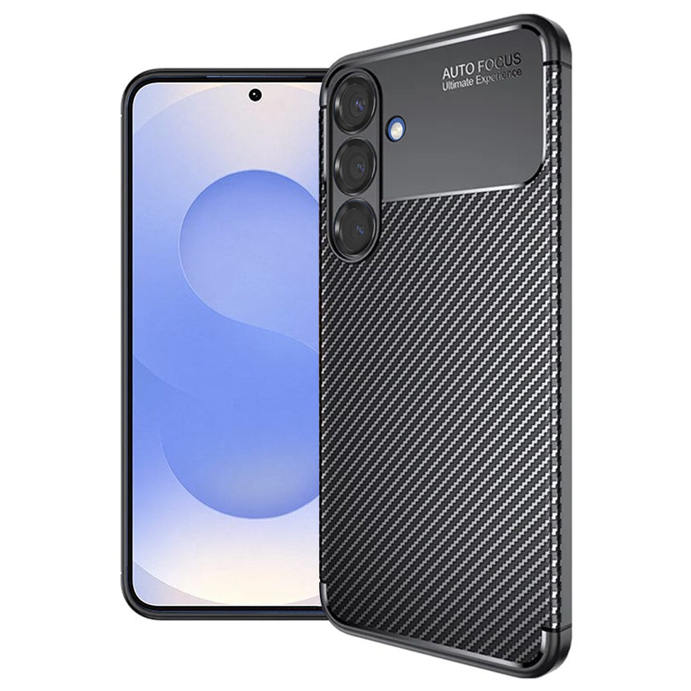 Techsuit Custodia per Samsung Galaxy S25 S931, Techsuit, CarbonFiber, Nera