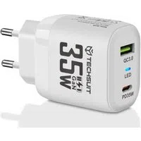 Caricabatterie Retea Techsuit CHPD174, 35W, 3A, 1 x USB-A - 1 x USB-C, Bianco — 3