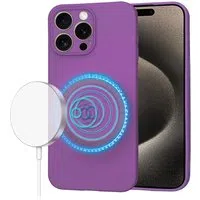 Custodia MagSafe per Apple iPhone 15 Pro Max, Techsuit, SoftFlex, Viola — 3