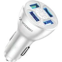 Caricabatterie da auto WZK WCCAW, 50W, 3A, 4 x USB-A, Bianco — 3