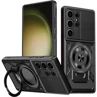 Custodia per Samsung Galaxy S23 Ultra S918, Techsuit, RuggedCam, Nera — 3