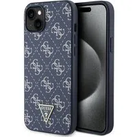 Custodia per Apple iPhone 15 Plus, Guess, 4G Triangle Logo, Blu — 3