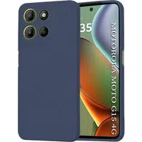 Custodia per Motorola Moto G15 / G15 Power, Techsuit, SoftFlex, Blu Navy — 3
