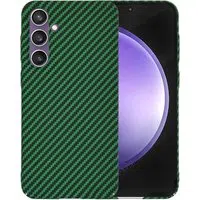Custodia per Samsung Galaxy S23 FE S711, Techsuit, Carbonite FiberShell, Verde — 3