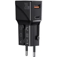 Caricabatterie di rete Yesido MC17 Travel, 20W, 3A, 1 x USB-A - 1 x USB-C, nero — 3