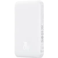 Batteria Esterna Wireless Baseus Magnetic Mini, 5000mAh, 20W, PD + FQI, 1 x QI - 1 x USB-C, Bianca P10022107223-00 — 3