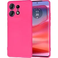 Custodia per Motorola Edge 50 Pro, Techsuit, SoftFlex, Rosa Scuro — 3