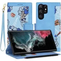 Custodia per Samsung Galaxy S22 Ultra 5G S908, Techsuit, FlipCraft, Blu — 3