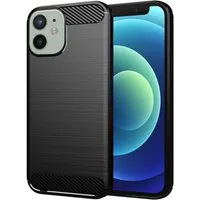 Custodia per Apple iPhone 12 mini, Techsuit, Carbonio, Nera — 3