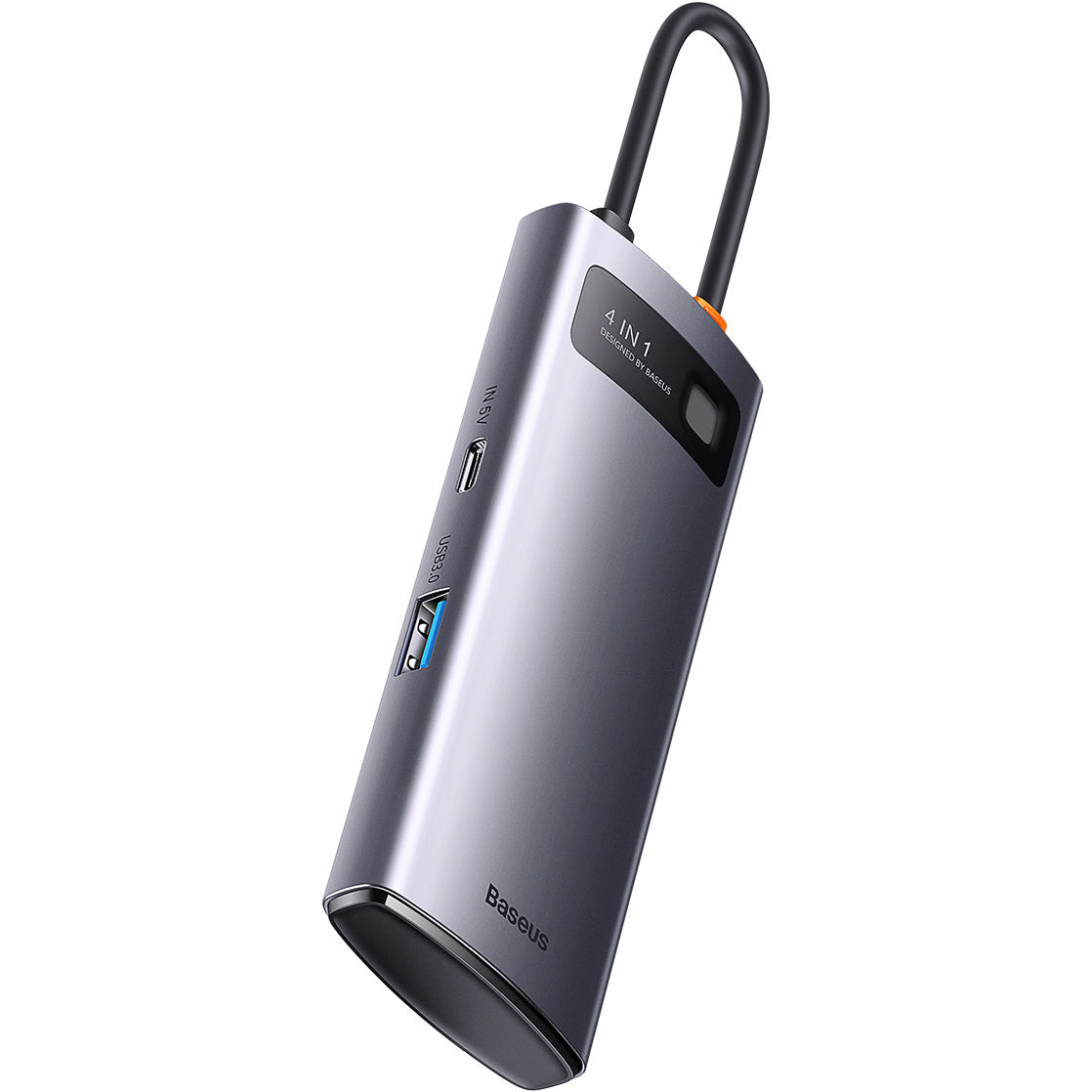 Hub USB-C Baseus Metal Gleam, 4 x USB-A 3.0, Grigio WKWG070013