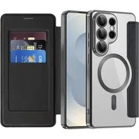 Custodia MagSafe per Samsung Galaxy S26 Ultra S948, Techsuit, SmartMag Book, Nera — 3