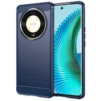 Custodia per Honor Magic6 Lite, Techsuit, Carbonio, Blu — 3