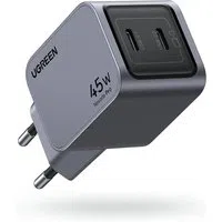 Caricabatterie di rete UGREEN X707 Nexode Pro, 45W, 3A, 2 x USB-C, Grigio — 3